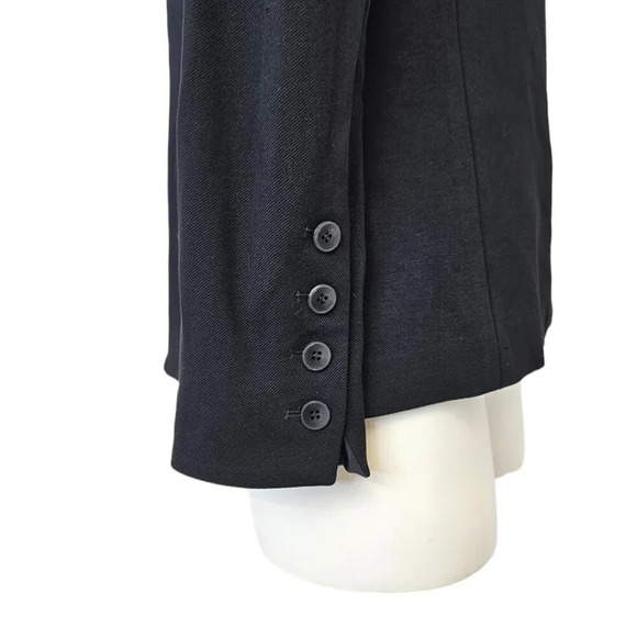 Helmut Lang Womens Long Sleeve One Button Classic Blazer Size Medium  Black - Picture 3 of 12